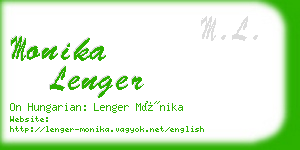 monika lenger business card